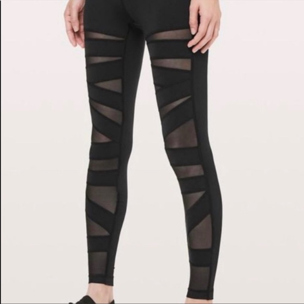 High waisted sheer leggings